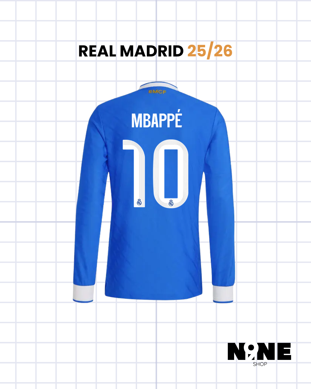 REAL MADRID MANGA LARGA 2025/26 AZUL 🇪🇸