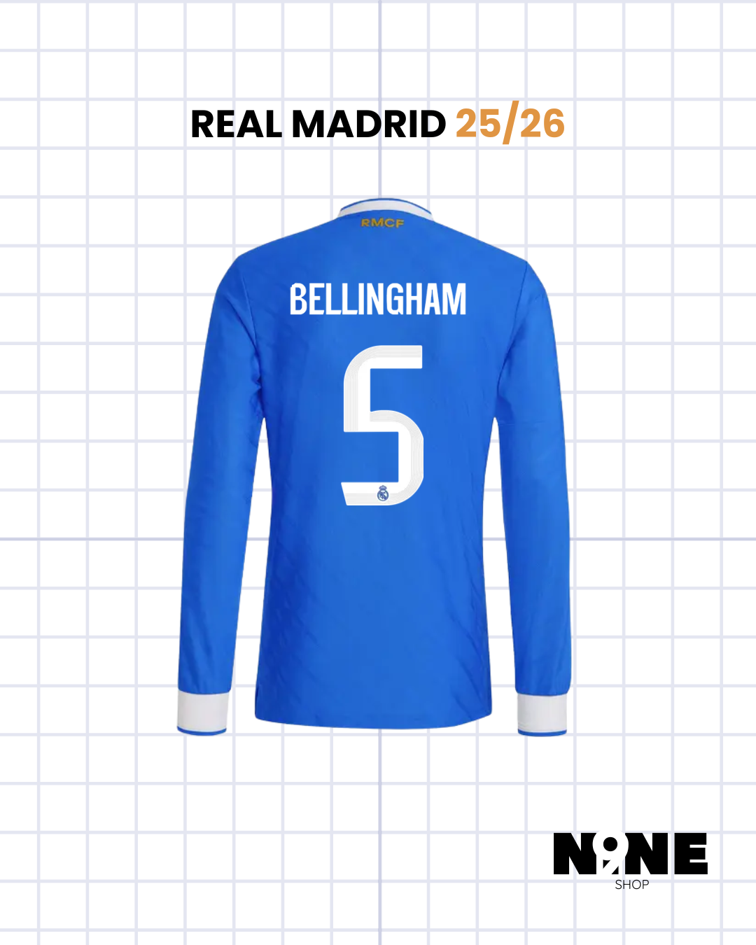REAL MADRID MANGA LARGA 2025/26 AZUL 🇪🇸