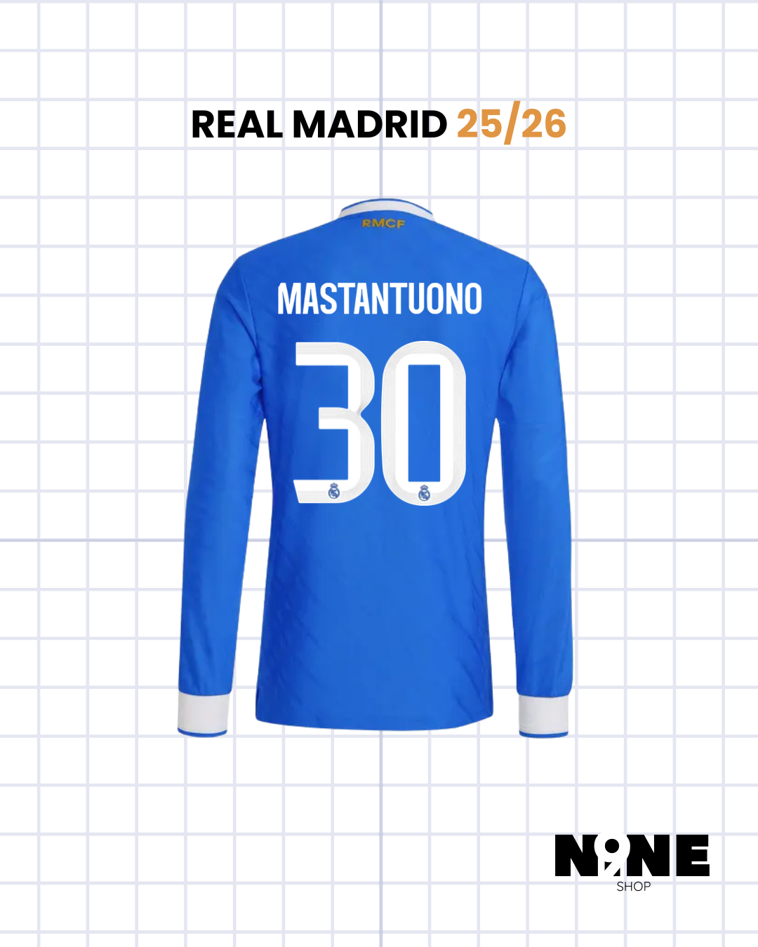 REAL MADRID MANGA LARGA 2025/26 AZUL 🇪🇸