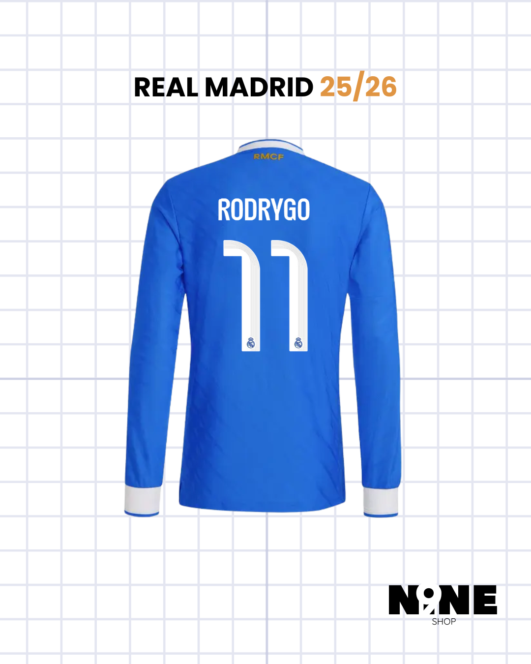 REAL MADRID MANGA LARGA 2025/26 AZUL 🇪🇸