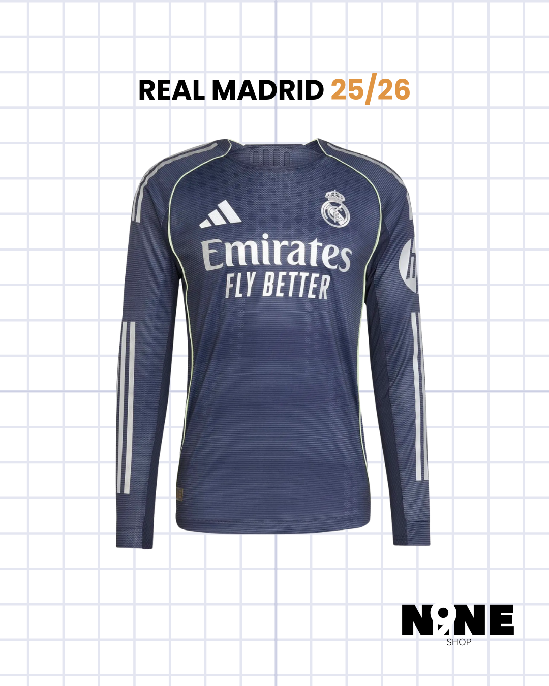 REAL MADRID MANGA LARGA 2025/26 🇪🇸 GRIS
