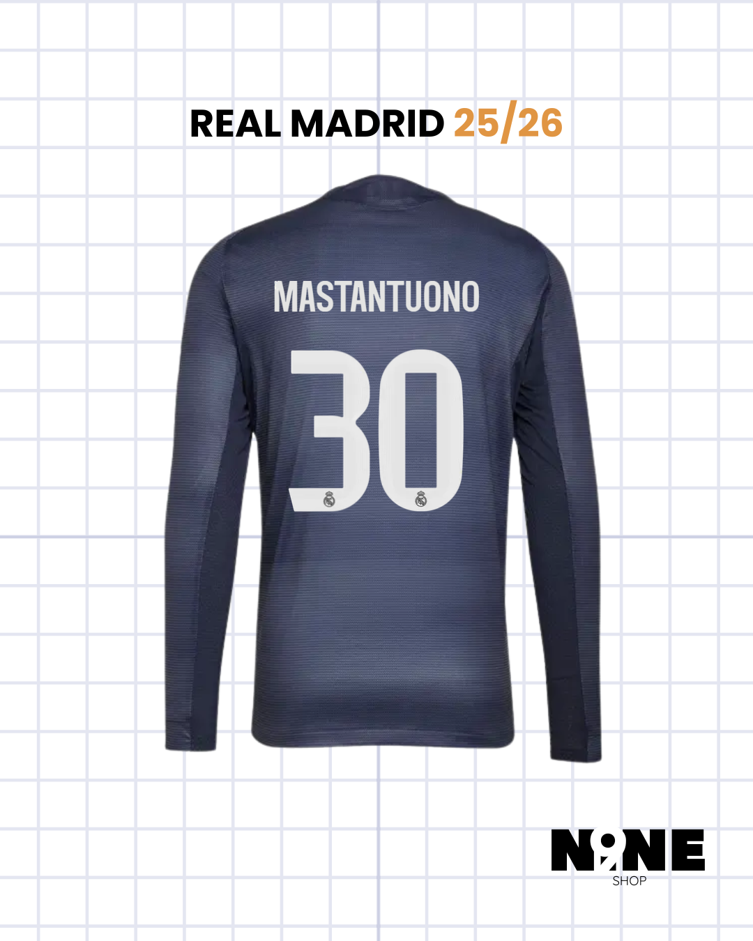 REAL MADRID MANGA LARGA 2025/26 🇪🇸 GRIS