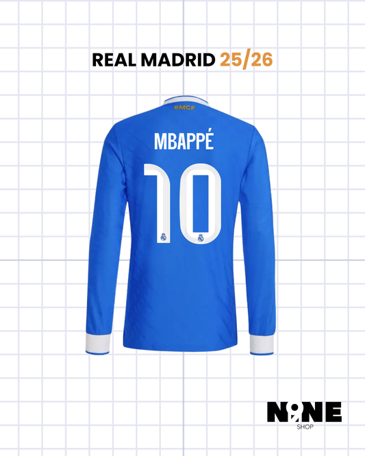 REAL MADRID MANGA LARGA 2025/26 AZUL 🇪🇸